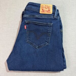 Levi's 529 Curvy Bootcut Jeans Womens 10M Dark Wash Excellent Stretch Denim